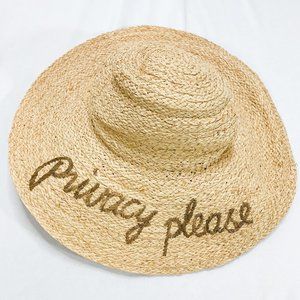 PRIVACY PLEASE Floppy Raffia Vacation Sunhat